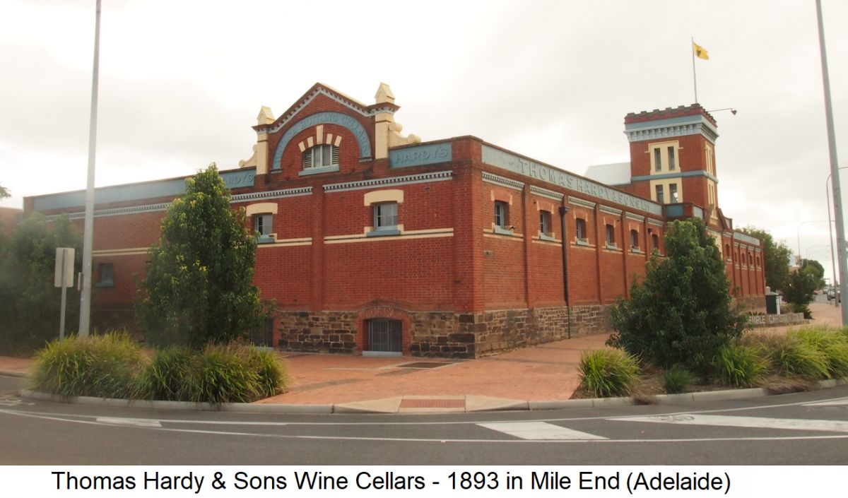 Thomas Hardy & Sons Wine Cellars - 1893 in Mile End (Adelaide)