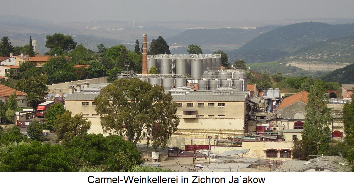C armel - Carmel-Weinkellerei in Zichron Ja’akow