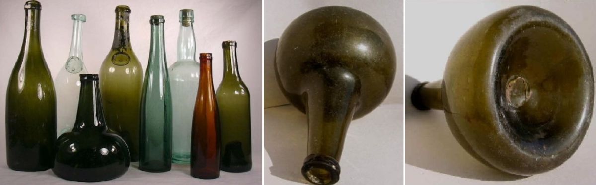 Glas - verschiedene Flaschen alter Formate
