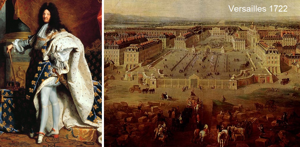 Ludwig XIV. - Porträt und Schloss Versailles 1722